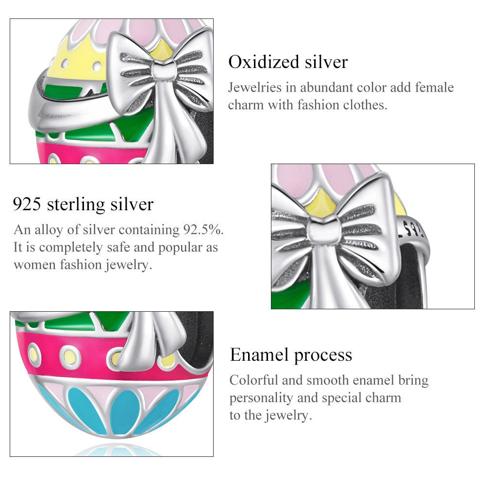Easter Egg with Bow Pendant Chram