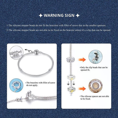 Denim Heart Safety Chain Charm