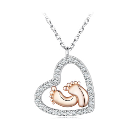 Heart and Paw Print Necklace