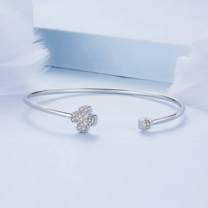Clover Open Bangle