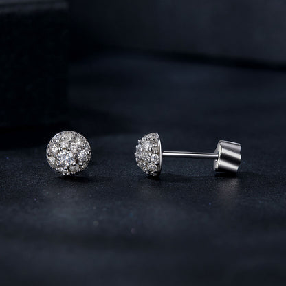 Dome-Shaped Moissanite Studs
