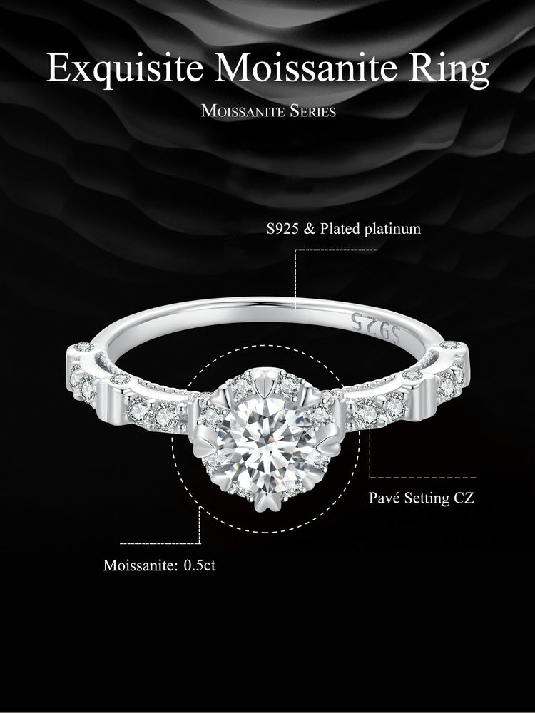 Exquisite Moissanite Ring