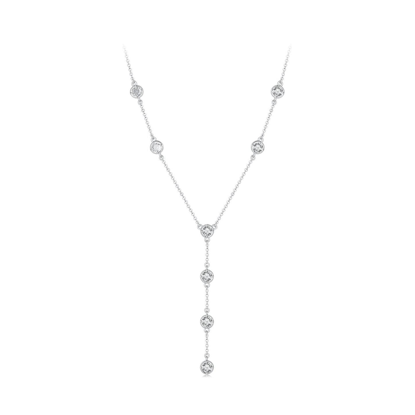 Glimmering Y-Drop Necklace