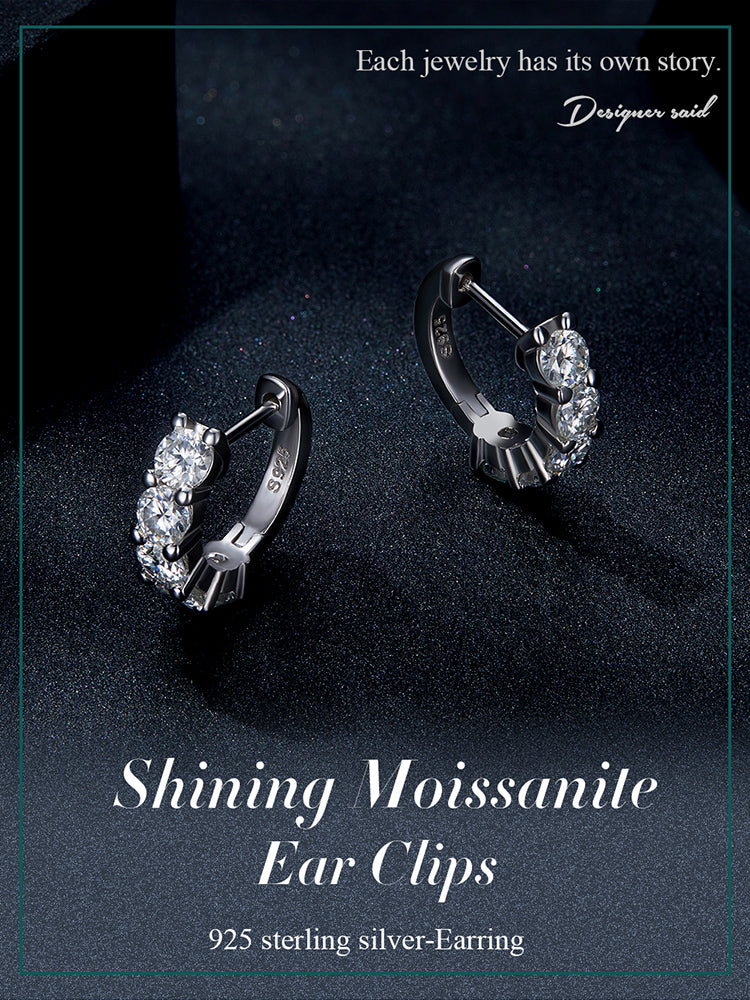 Sparkling Moissanite Ear Climbers
