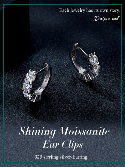 Sparkling Moissanite Ear Climbers