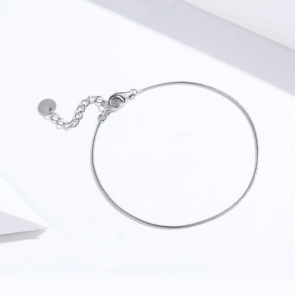 Slim Serpentine Sterling Silver Bracelet