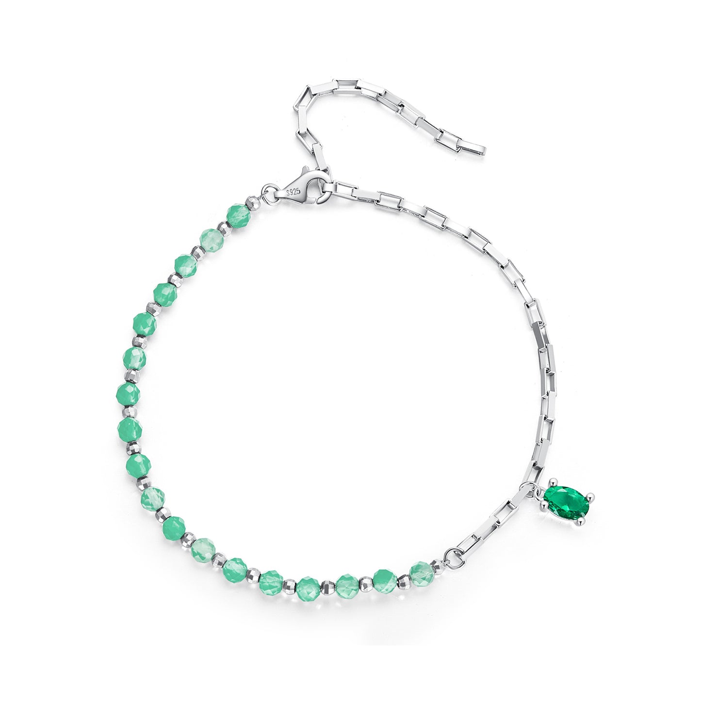 Crystal Glass Bead Bracelet