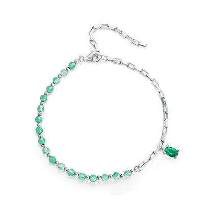 Crystal Glass Bead Bracelet