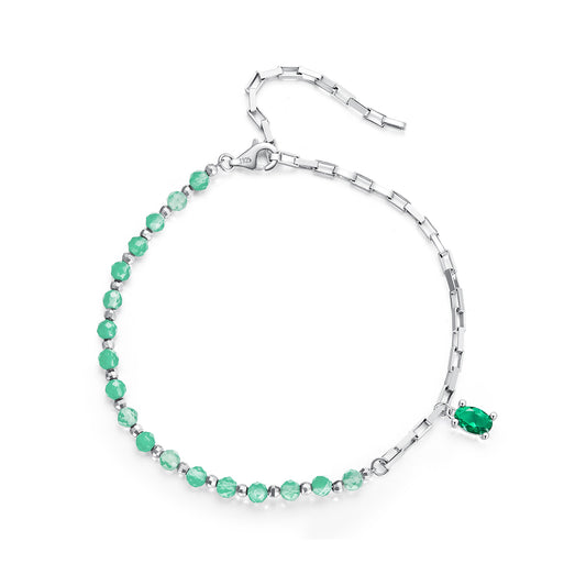 Crystal Glass Bead Bracelet