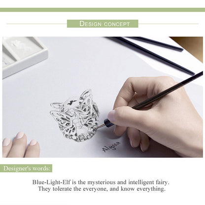 Blue Elf Fairy Charm