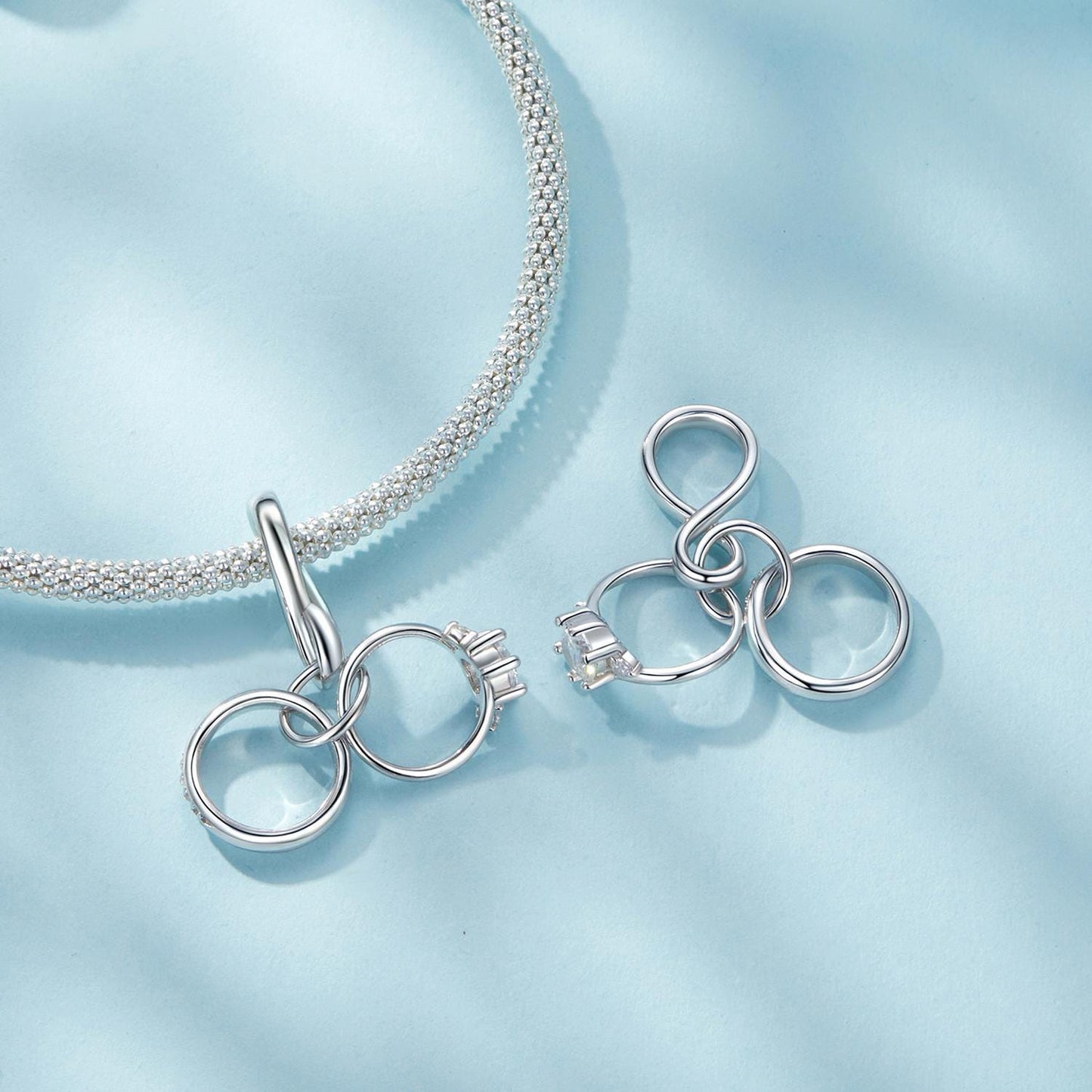Couple Rings Pendant Charm