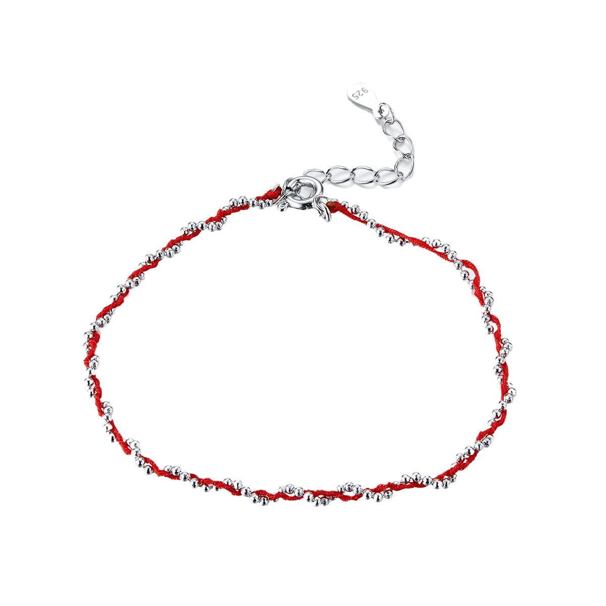 Compact Red String Bracelet