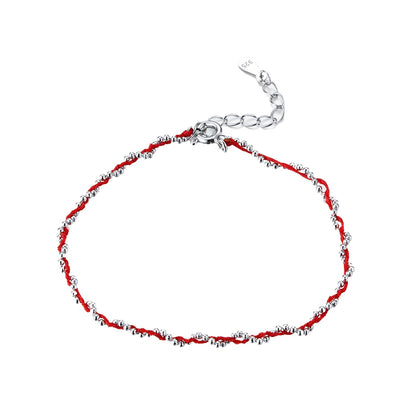 Compact Red String Bracelet