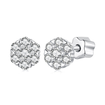 Floral Moissanite Studs