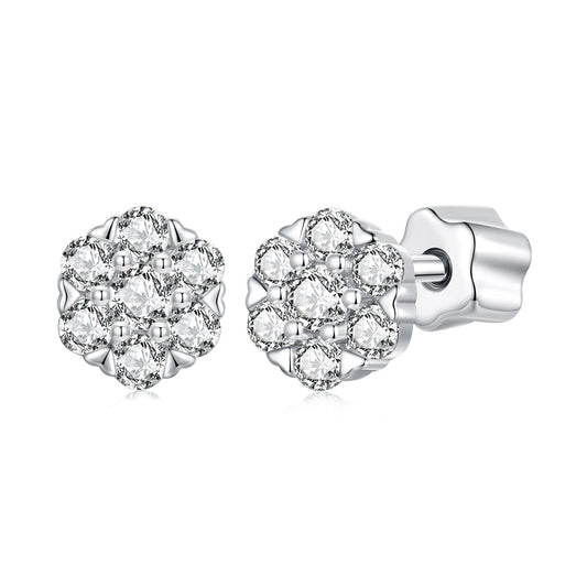 Floral Moissanite Studs