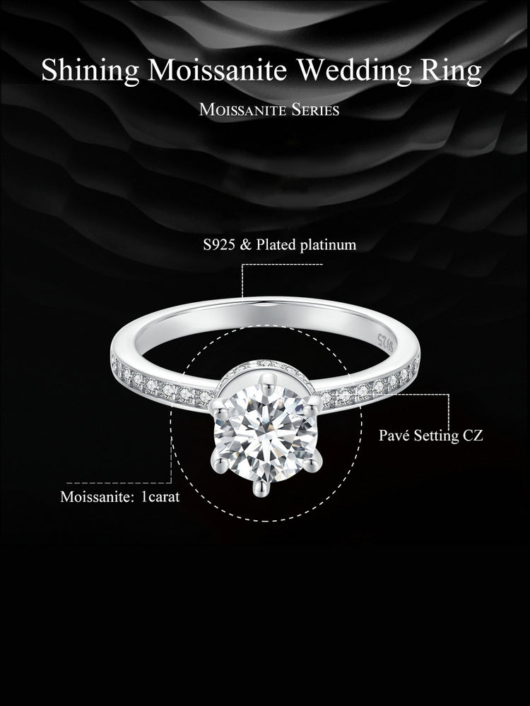 Dazzling Moissanite Wedding Ring