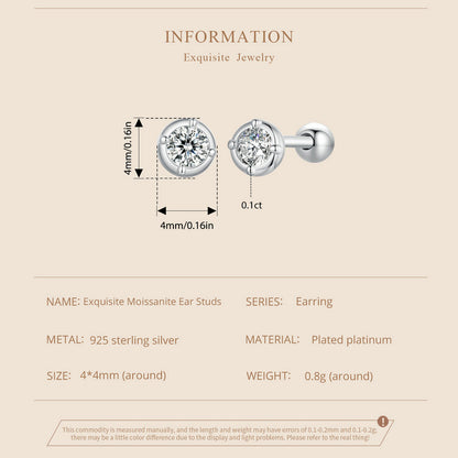 Refined Moissanite Studs