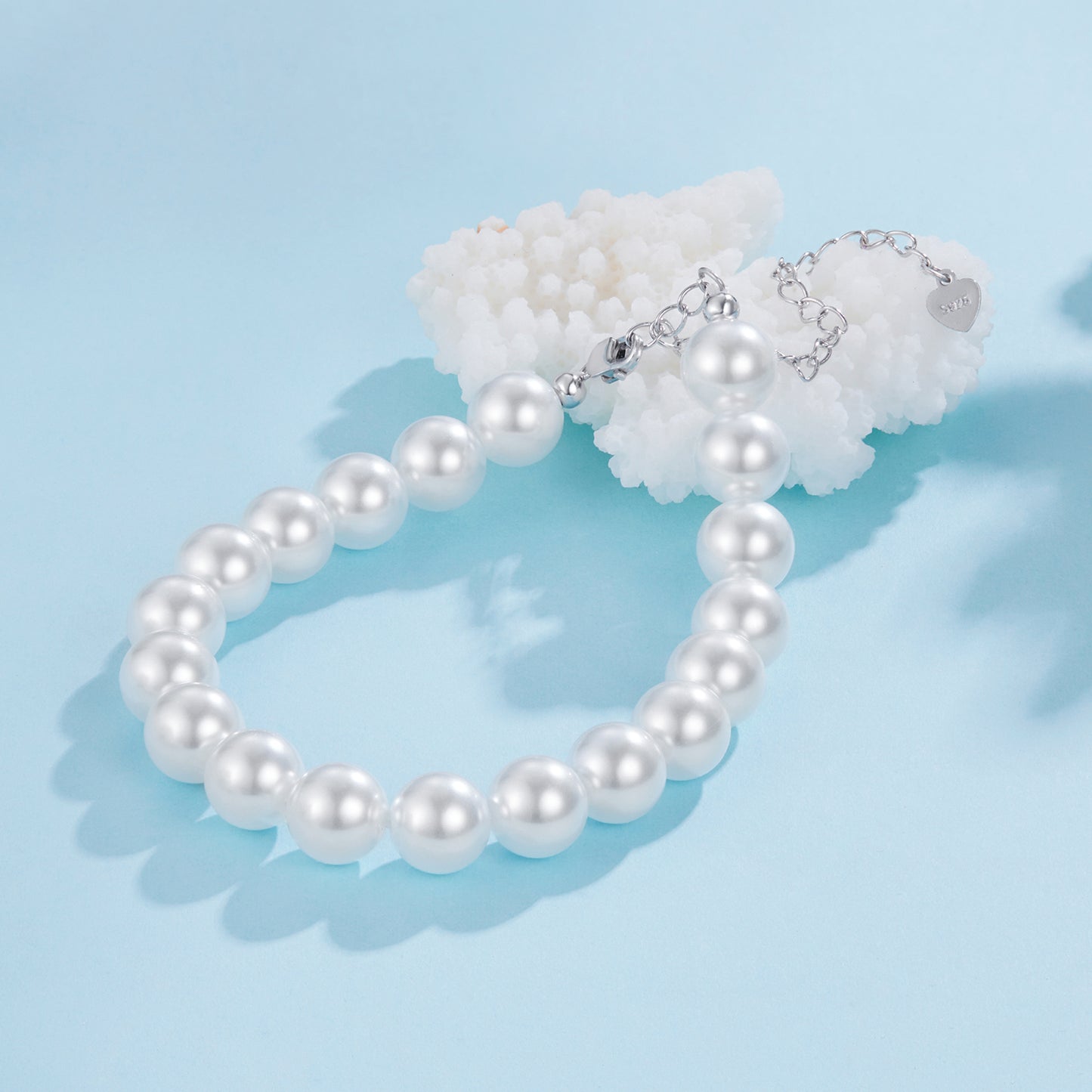 8mm Mother-of-Pearl Bead Bracelet