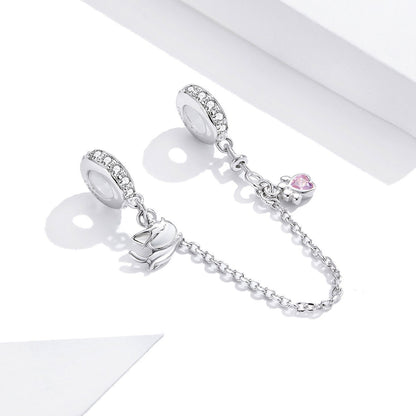 Cat and Claw Safety Chain Charm
