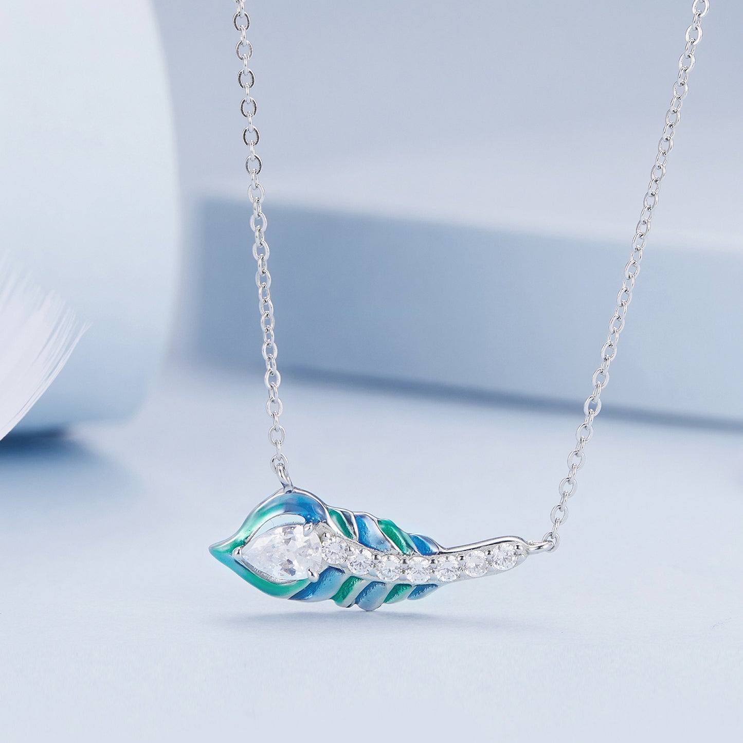 Feather Drop Necklace