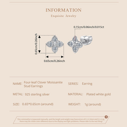 Clover Moissanite Studs