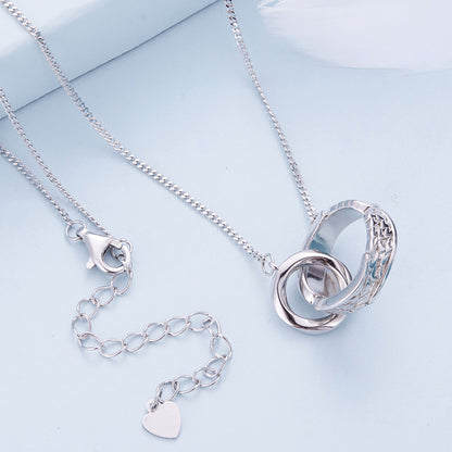 Mobius Double Hoop Necklace