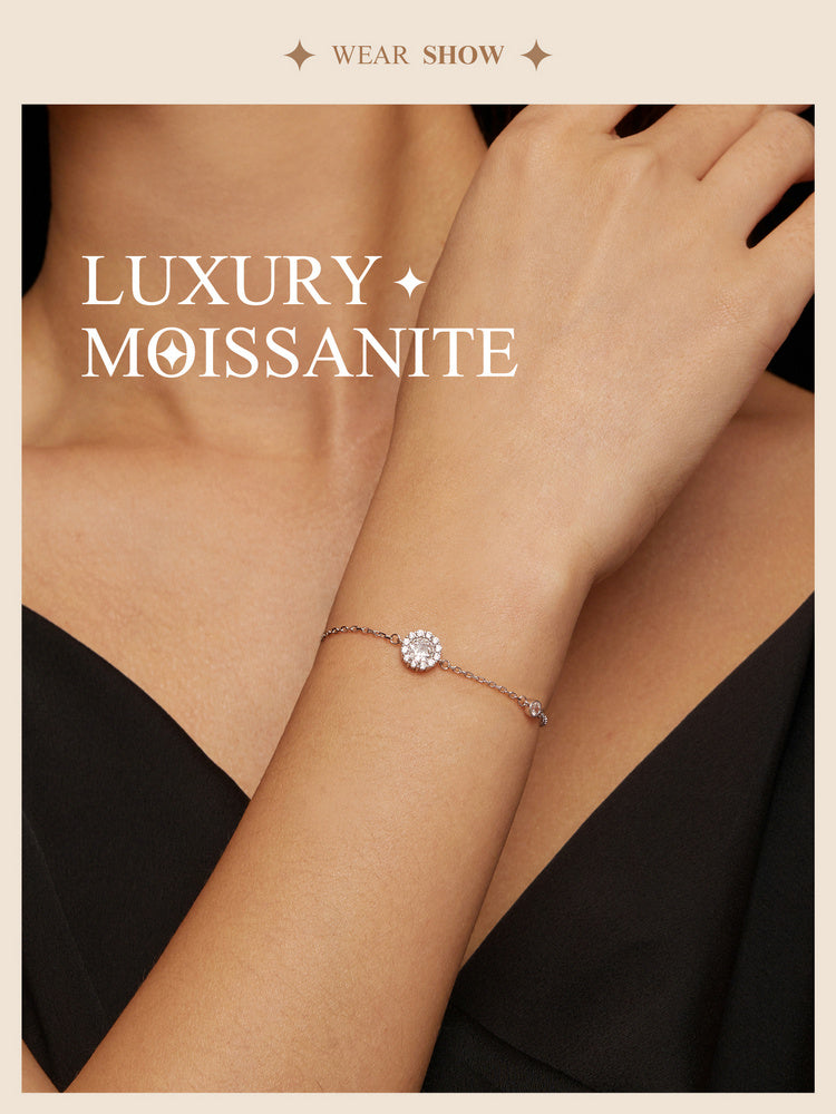 0.ct Minimalist Moissanite Bracelet