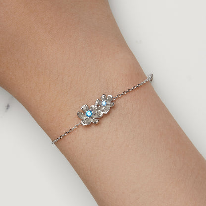 Blue Floral Bracelet