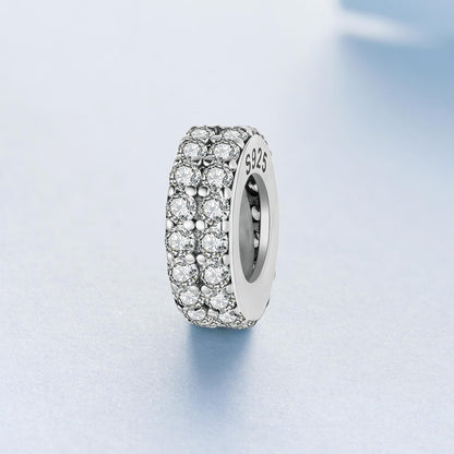 Double-Layer Sparkling Silicone Spacer Beads Charm