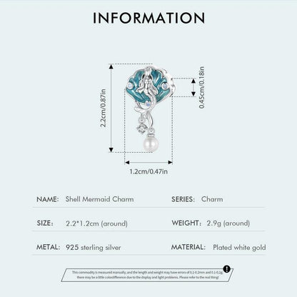 Shell Mermaid Charm