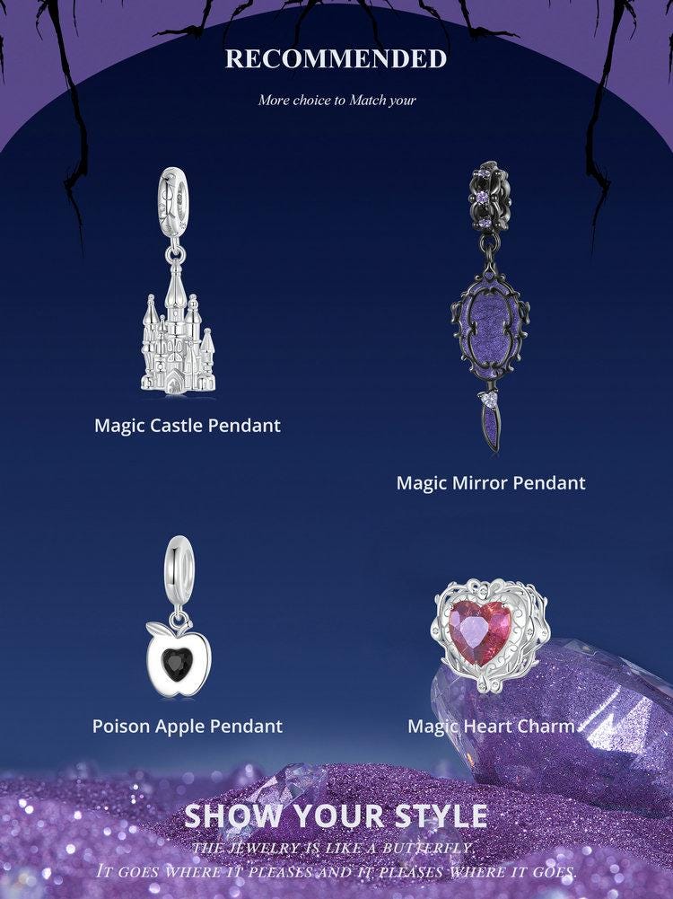 Magic Mirror Pendant Charm