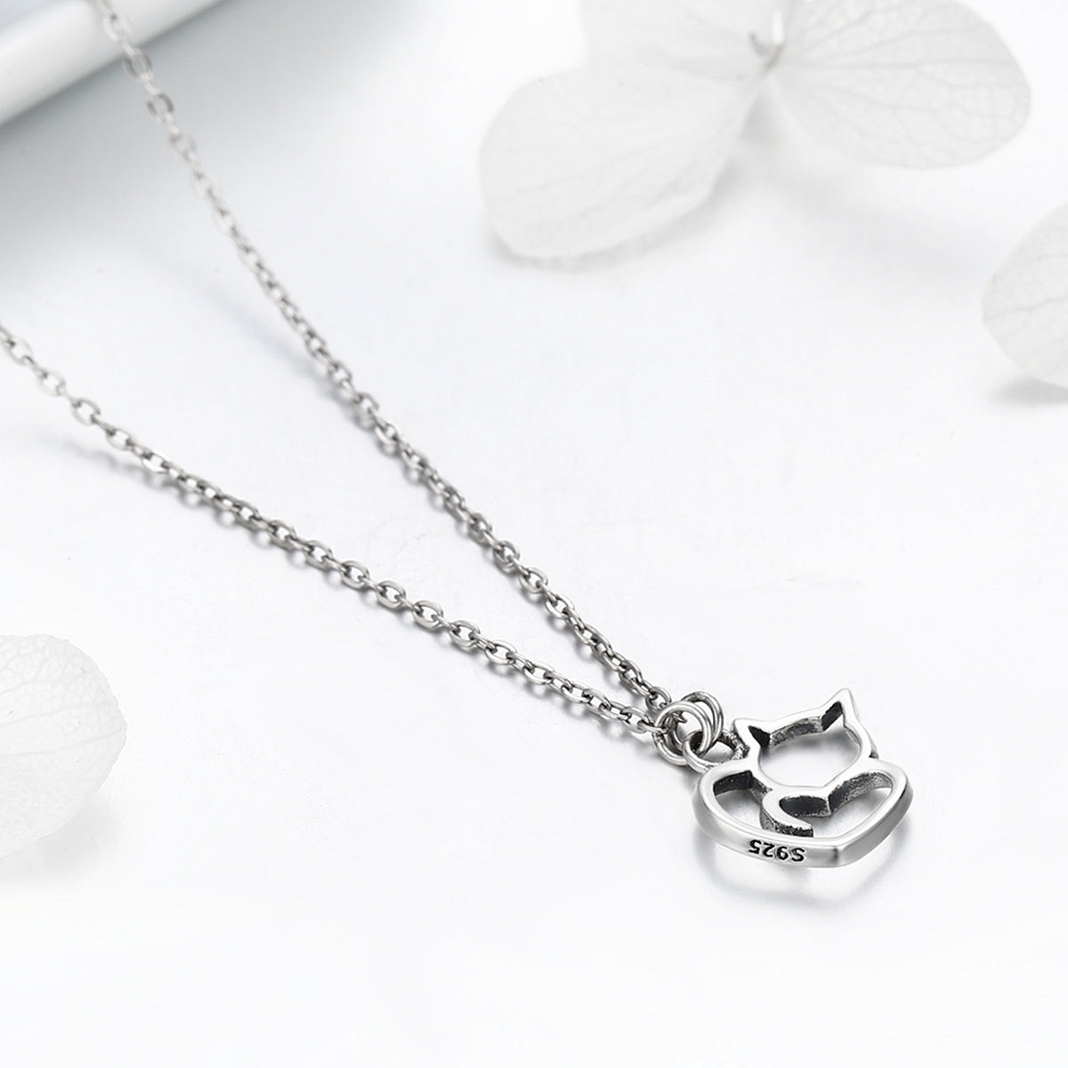 Cat Sterling Silver Necklace