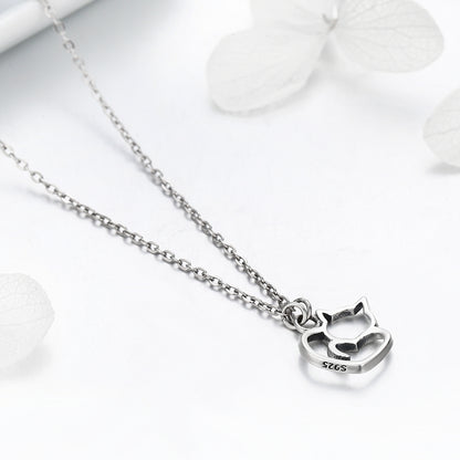 Cat Sterling Silver Necklace