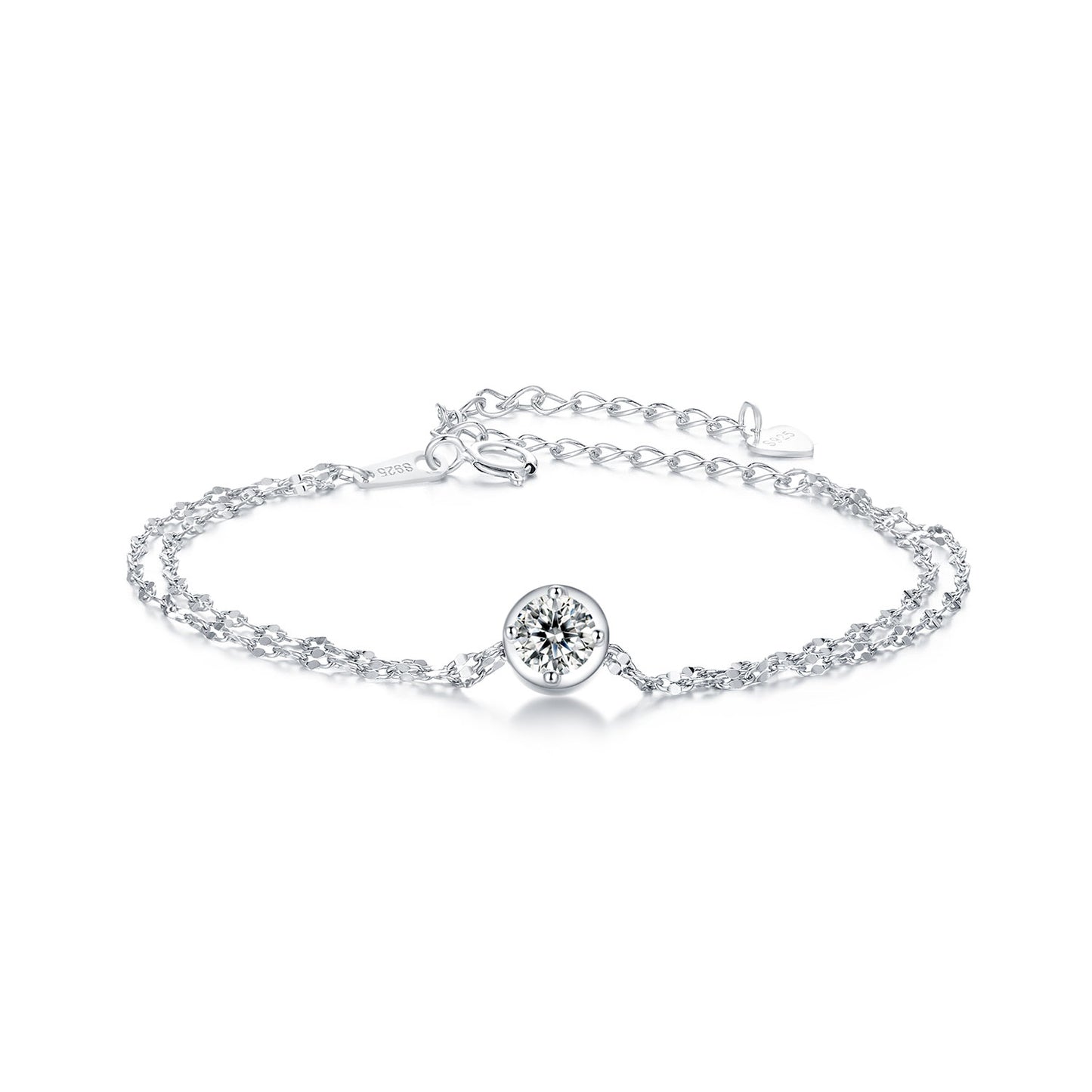 0.5ct Double-Layer Tile Moissanite Bracelet