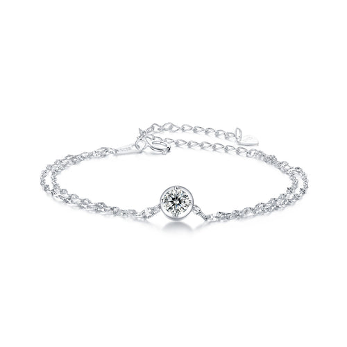 0.5ct Double-Layer Tile Moissanite Bracelet