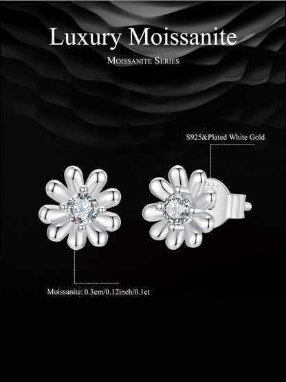 Daisy Moissanite Studs