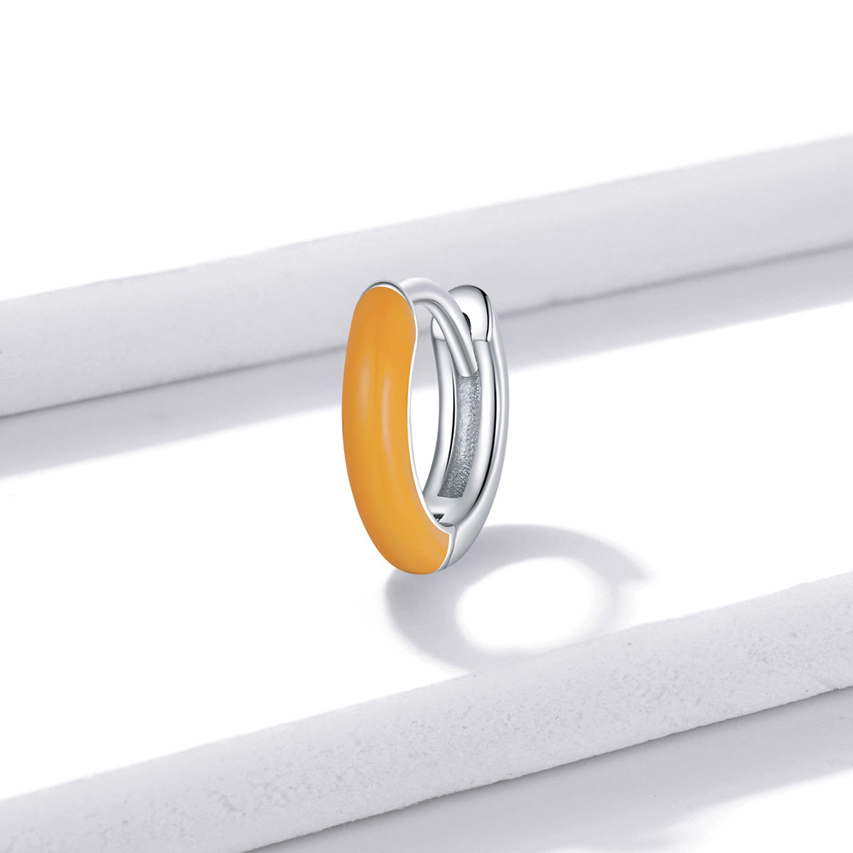 Dual-Tone Clip-On Earrings-Orange