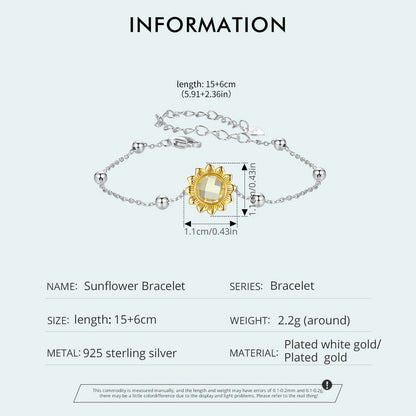 Sunflower Motif Bracelet