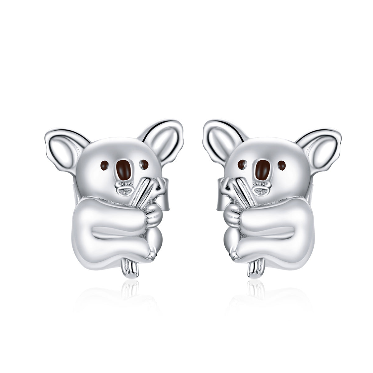Compact Koala Hoop Earrings