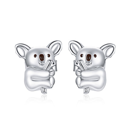 Compact Koala Hoop Earrings