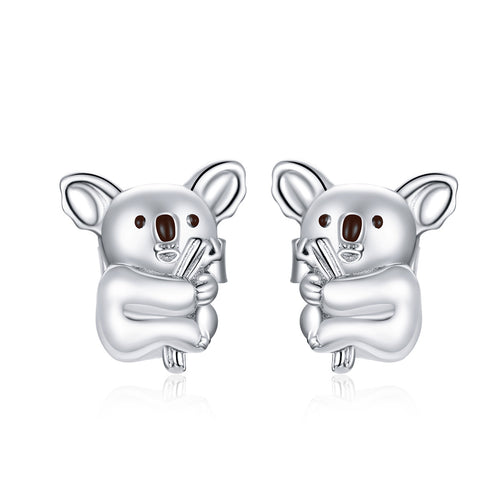 Compact Koala Hoop Earrings
