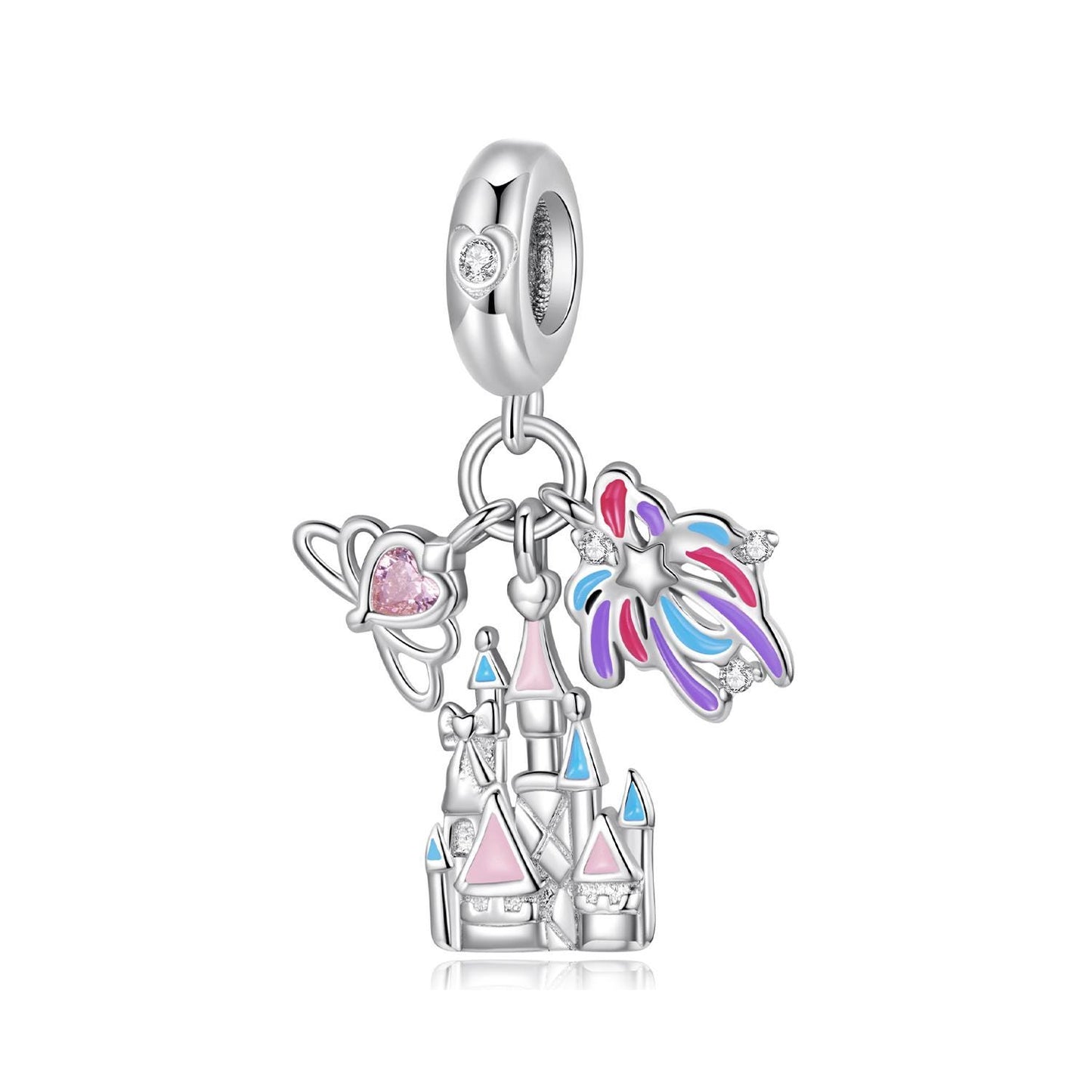 Fireworks Castle Pendant Charm