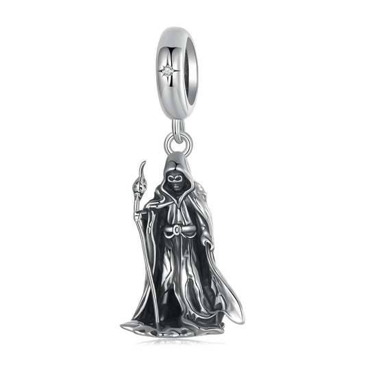 Wand-wielding Grim Reaper Pendant Charm