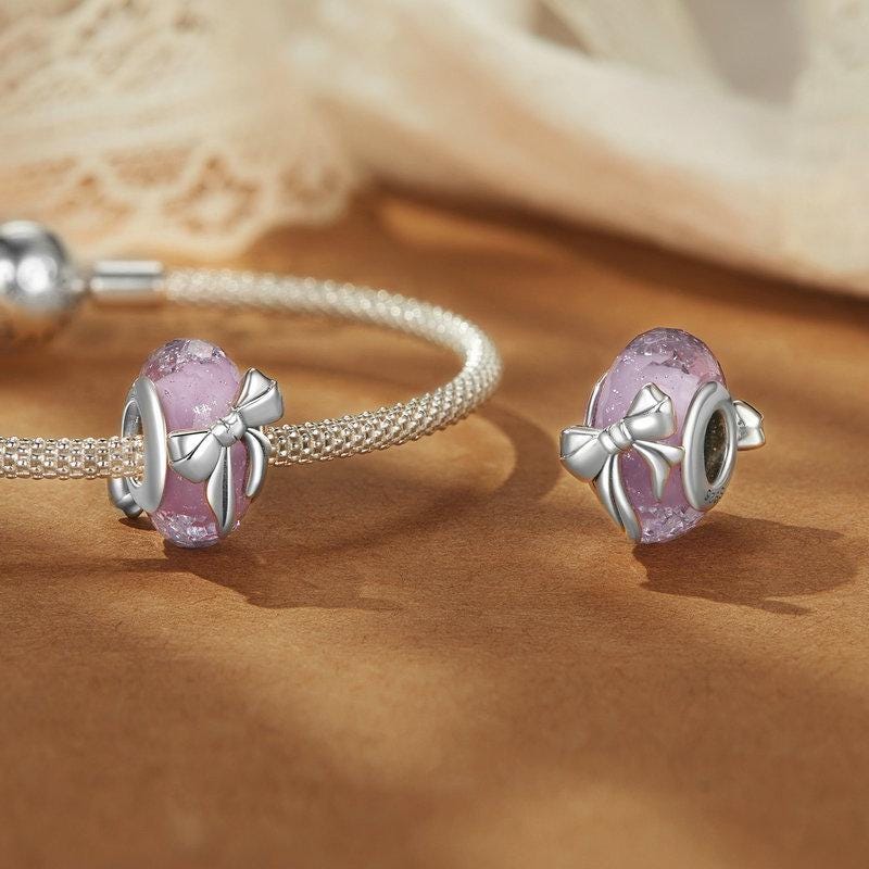 Bowknot  Murano Glass Bead Charm