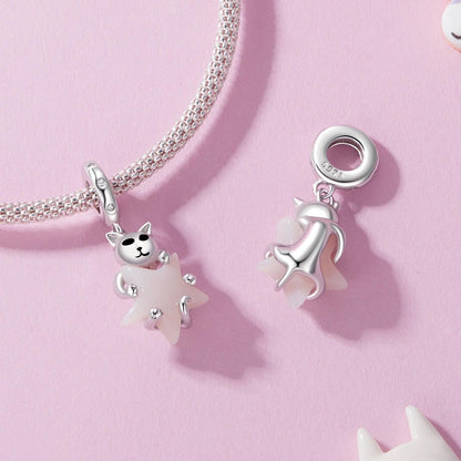 Cute Cat Star Pendant Charm