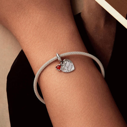 Mother's Day Heart Pendant Charm