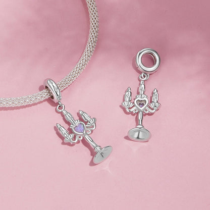 Romantic Candlestick Pendant Charm