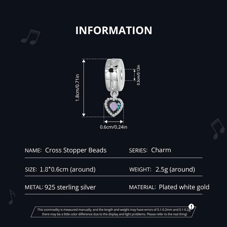 Cross Stopper Beads Charm