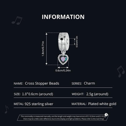 Cross Stopper Beads Charm