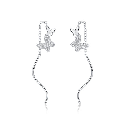 Flying Butterfly Hoop Earrings